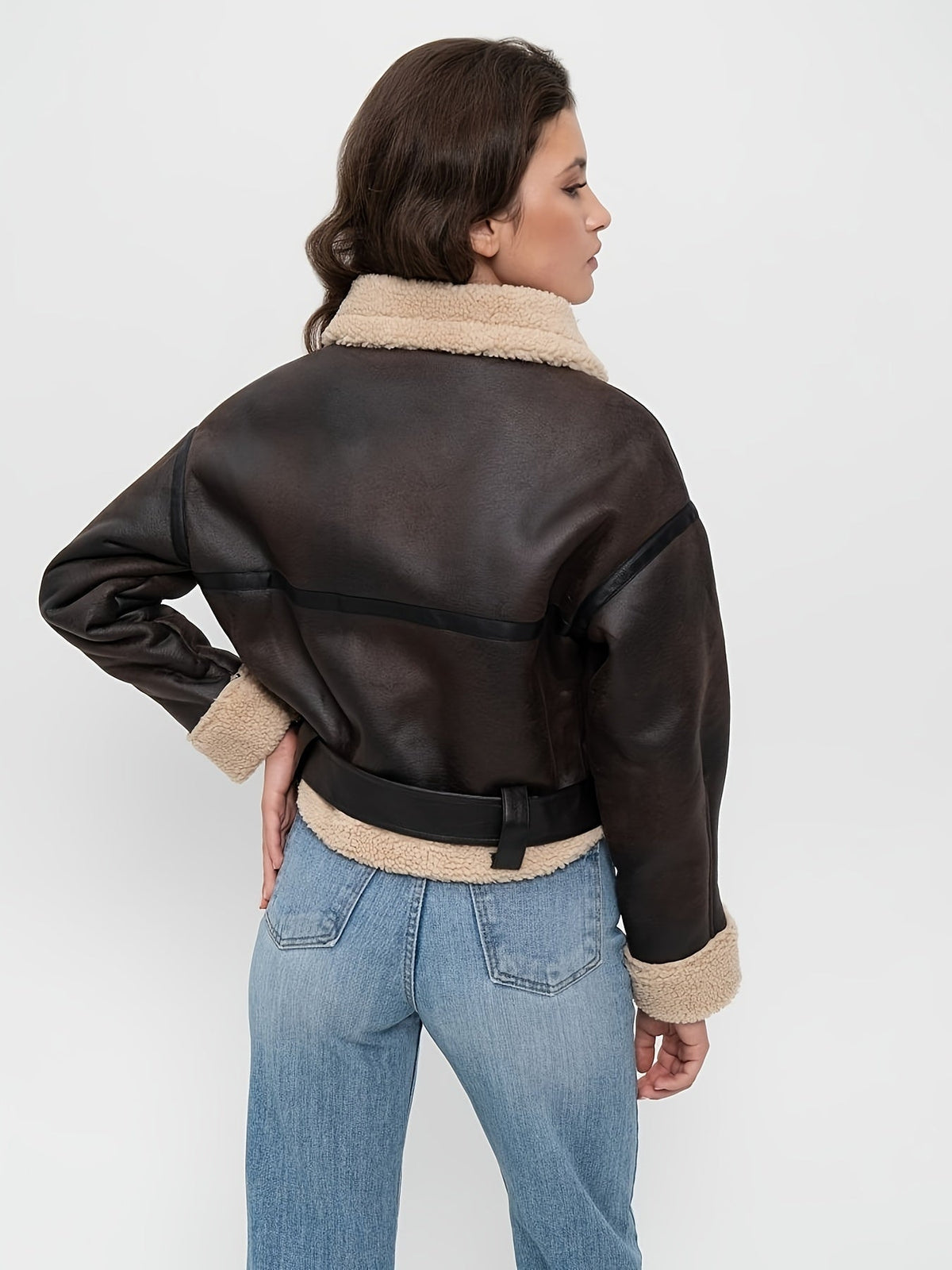 Selenia | Short Winter Faux Leather Jacket