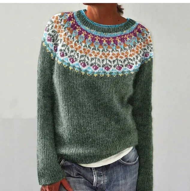 Fausta | Retro Lavorato Sweater with Knit Top for Women