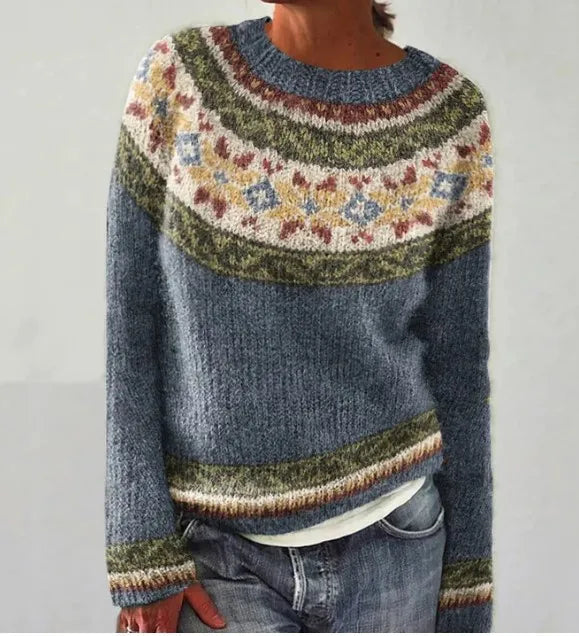 Fausta | Retro Lavorato Sweater with Knit Top for Women