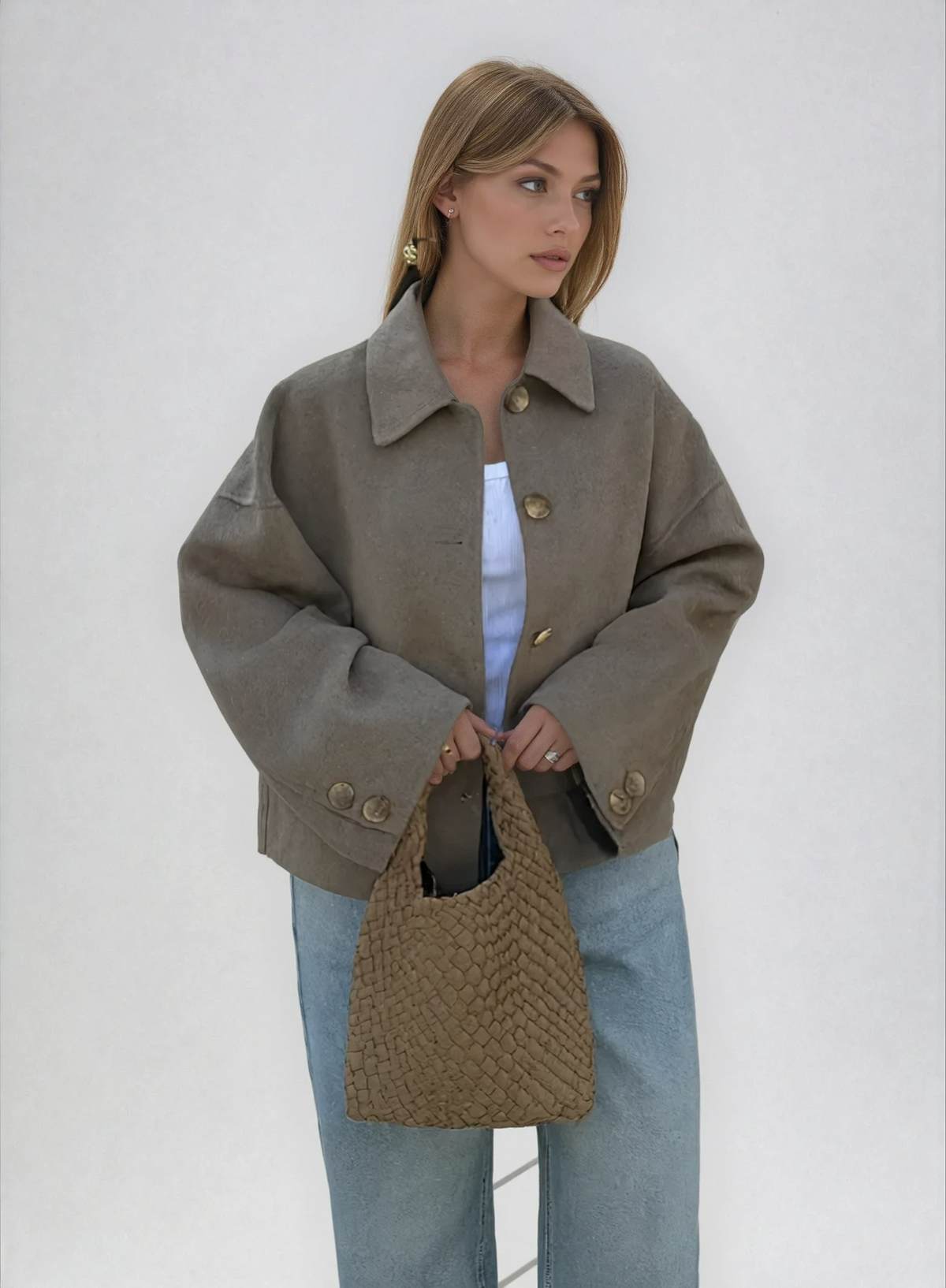 Gabriella | Short, boxy wool coat