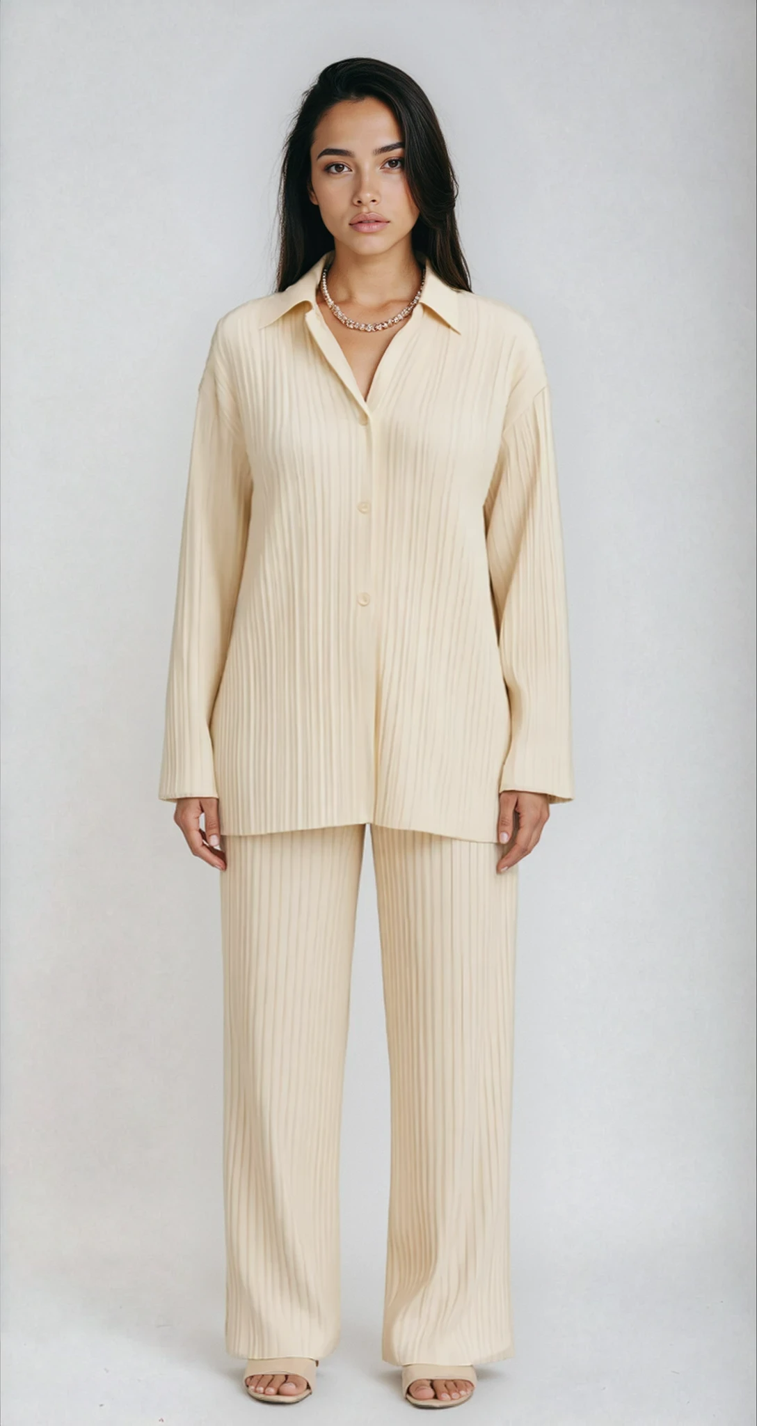 Simona | Oversized pleated two-piece set