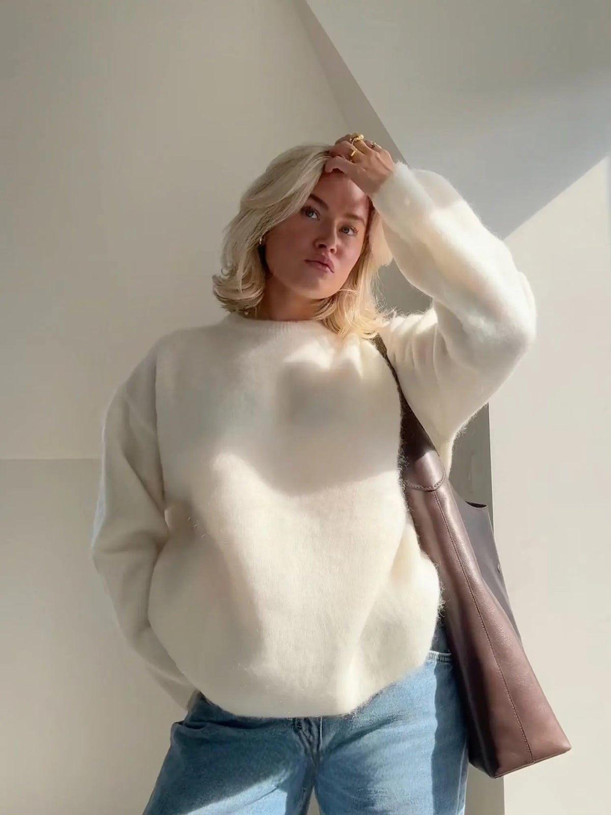 Rossella | Elegant Sweater & Wrap in Mohair for Women