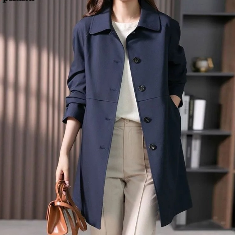 Quirina | Short Trench Coat with Buttons