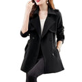 Floriana | Black Trench Coat for In-Between Seasons