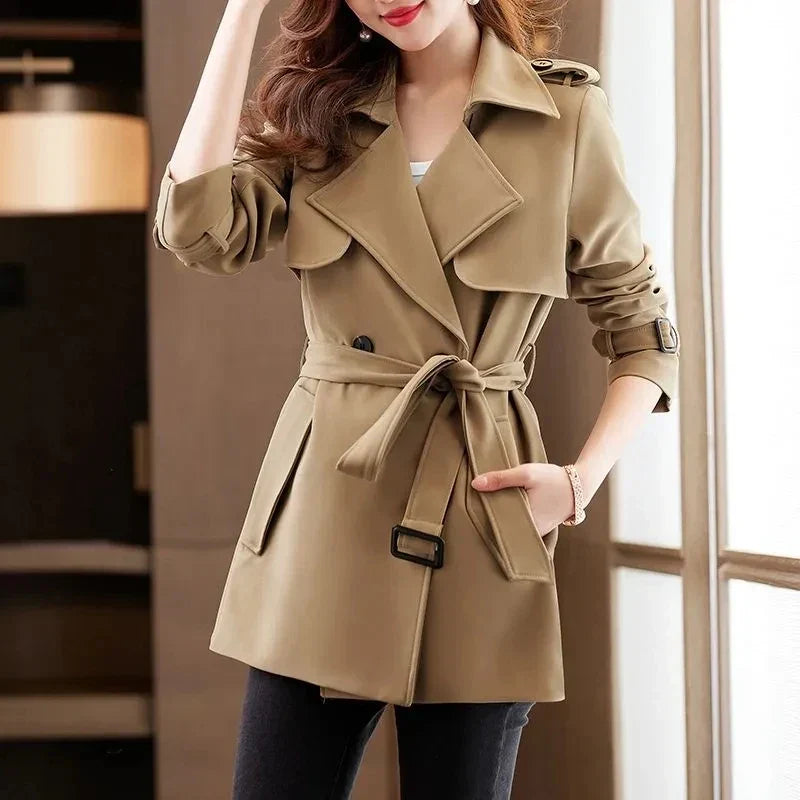 Floriana | Black Trench Coat for In-Between Seasons