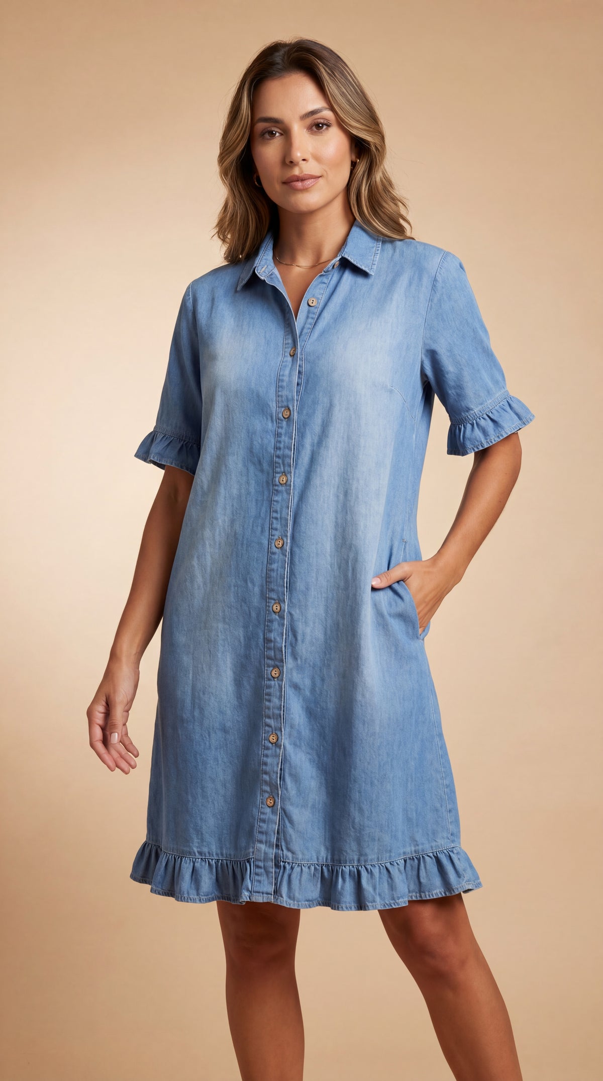 Clara® Denim Dress | Casual Summer Elegance