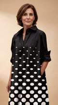 Faith | Ebony Polka Dot Midi Dress