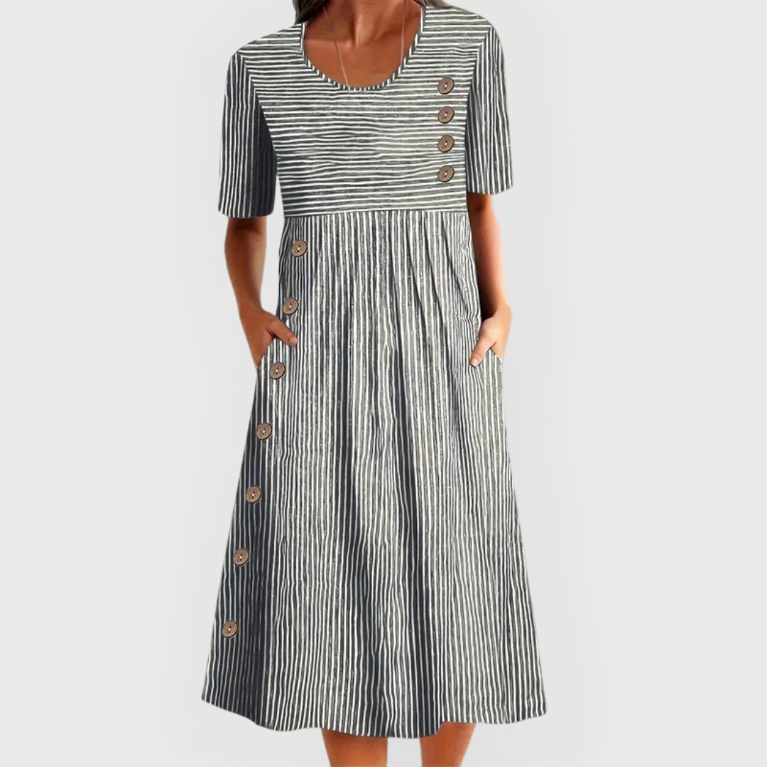Julia | Midi Striped Dress