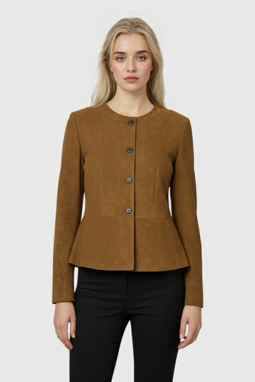 Pinuccia | Casual Vintage Chic Brown Jacket