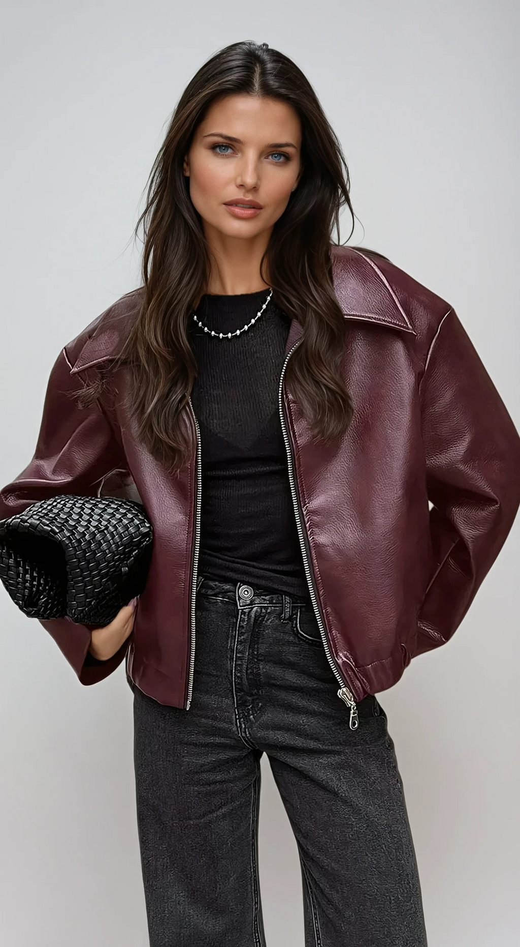 Silvana | Classic Faux Leather Jacket