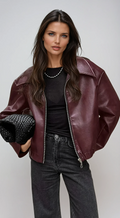 Silvana | Classic Faux Leather Jacket