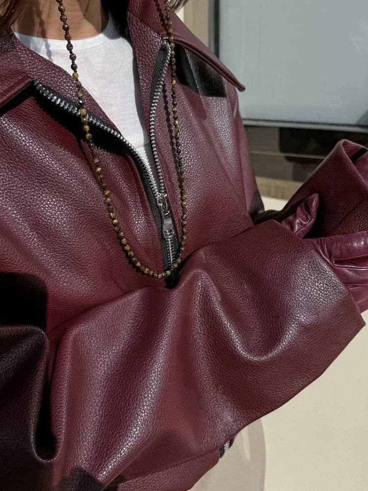 Silvana | Classic Faux Leather Jacket