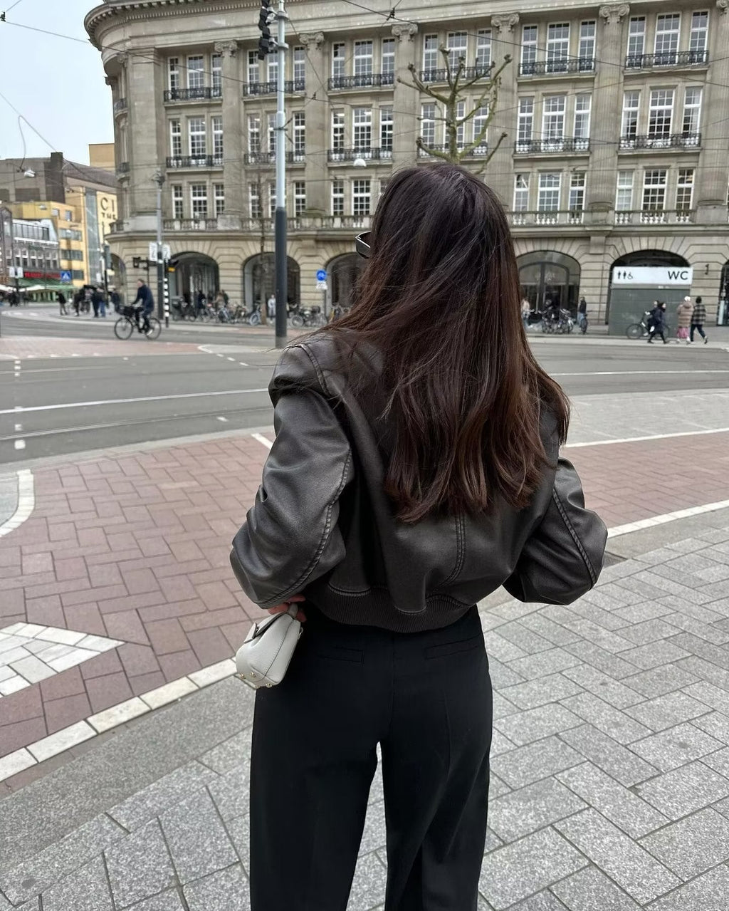 Samuela | Weathered Faux Suede Bomber Jacket
