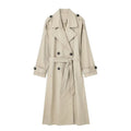 Silvana | Chic Black Double-Breasted Trench Coat