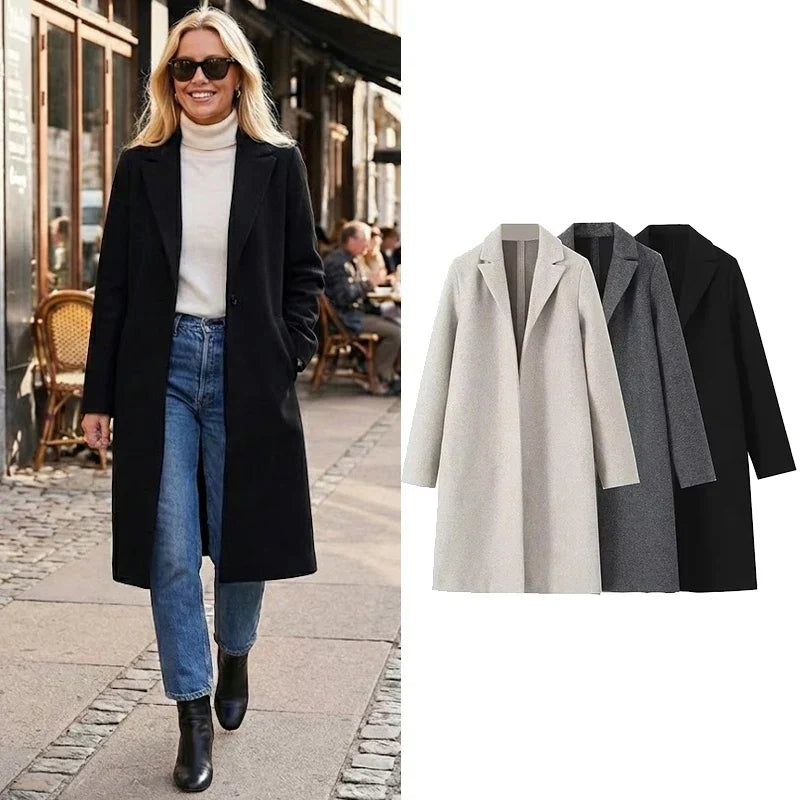 Romilda | Vintage-Inspired Trench Coat with Open-Knit Design