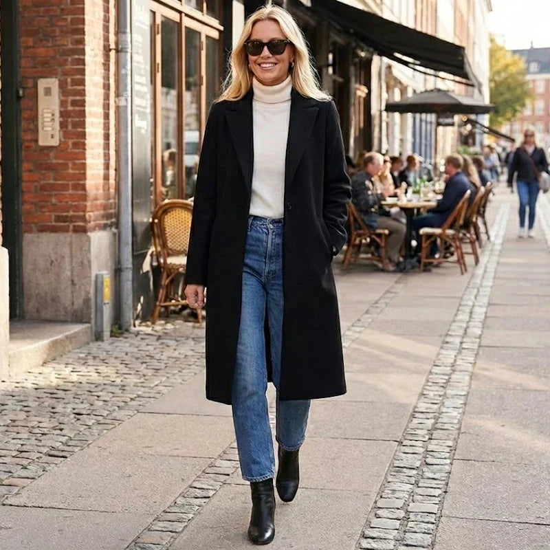 Romilda | Vintage-Inspired Trench Coat with Open-Knit Design
