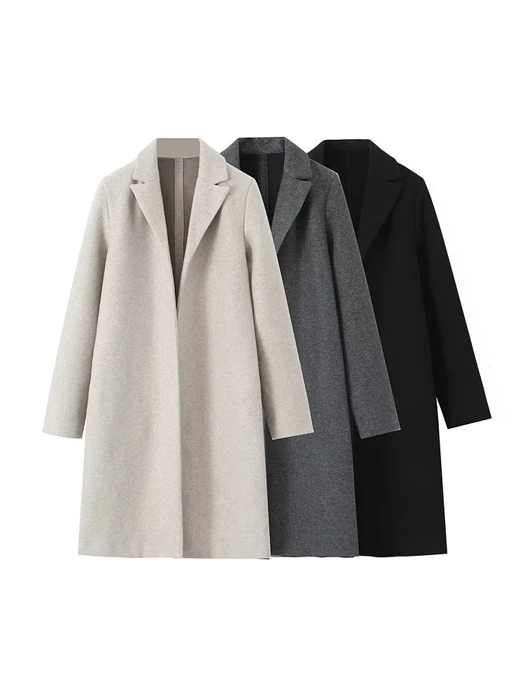 Romilda | Vintage-Inspired Trench Coat with Open-Knit Design