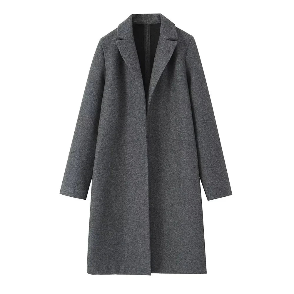 Romilda | Vintage-Inspired Trench Coat with Open-Knit Design