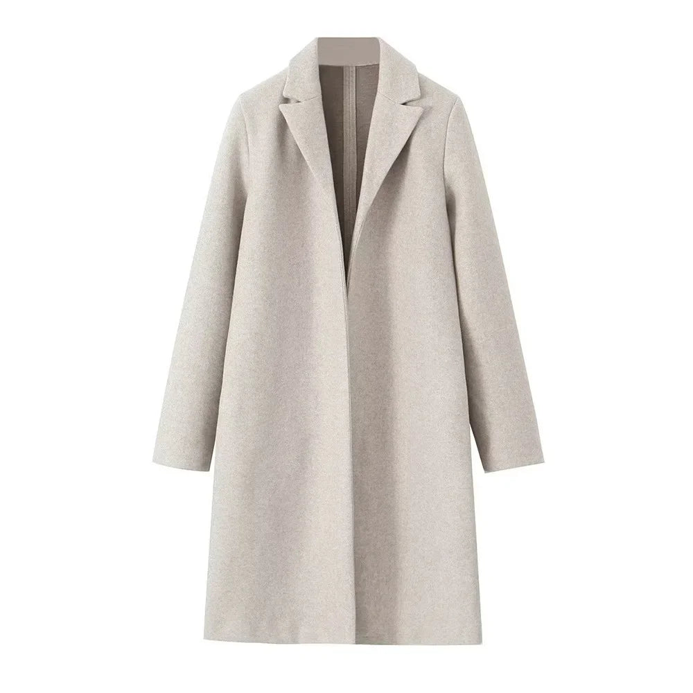 Romilda | Vintage-Inspired Trench Coat with Open-Knit Design