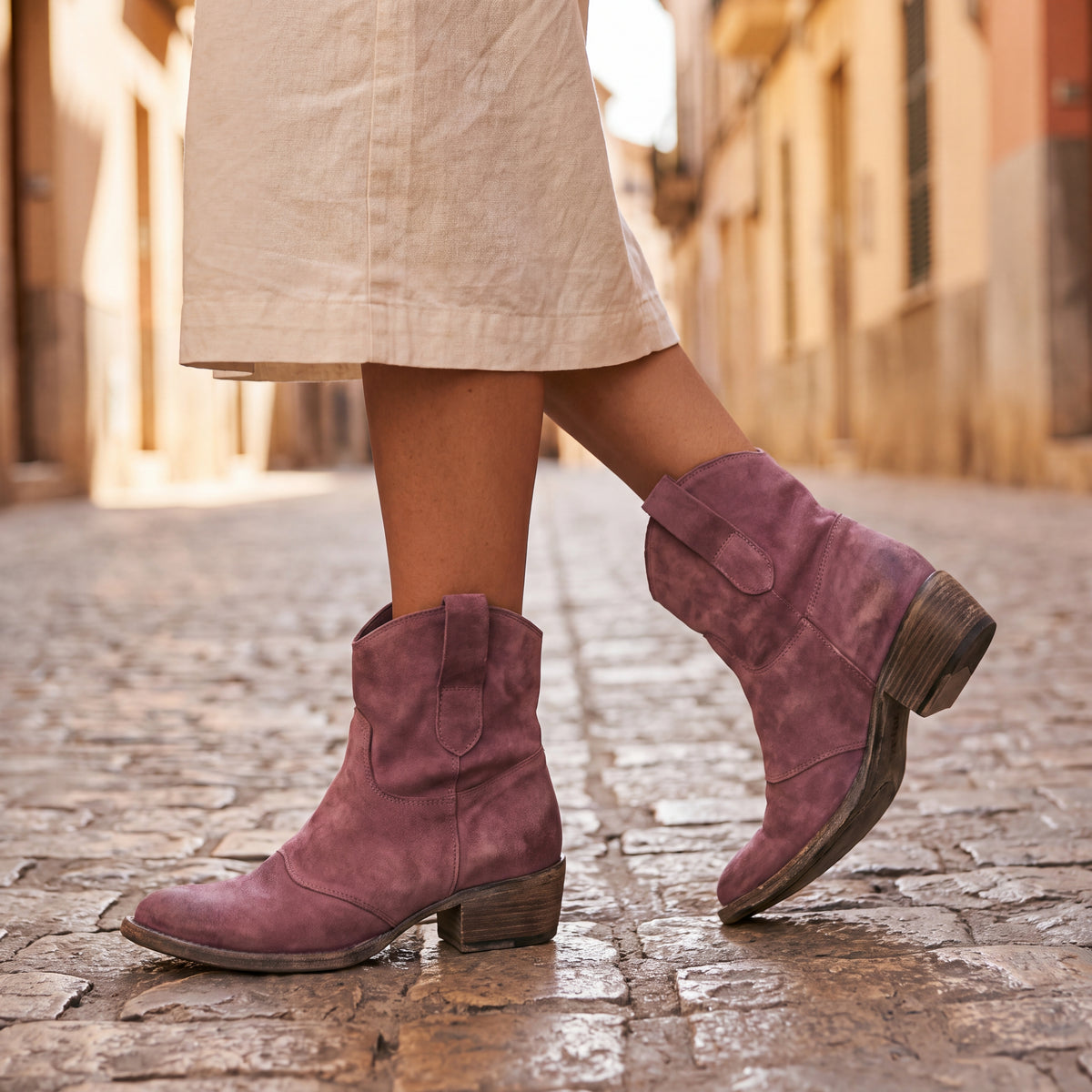 Charlotte | Suede Ankle Boots with Anatomical Insole