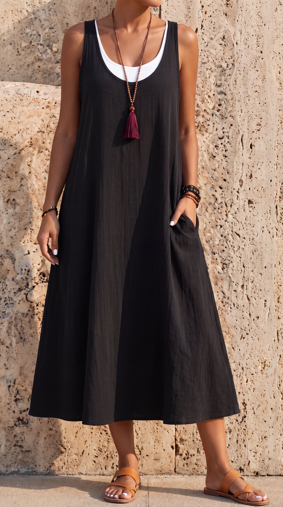 Camilla | Two-Piece Effect Tank Dress