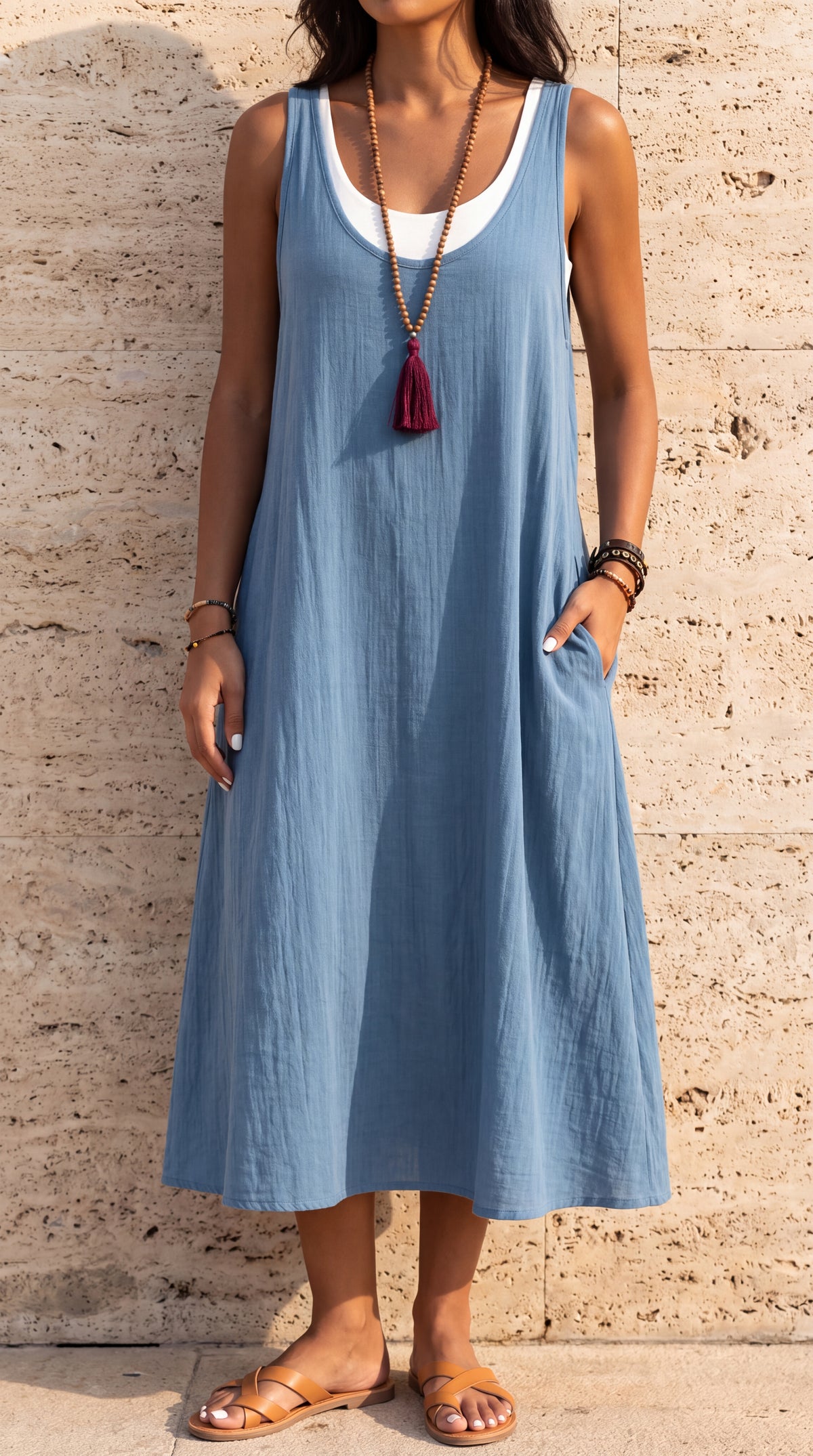 Camilla | Two-Piece Effect Tank Dress