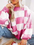 Agata | Knit Sweater with Scacchi