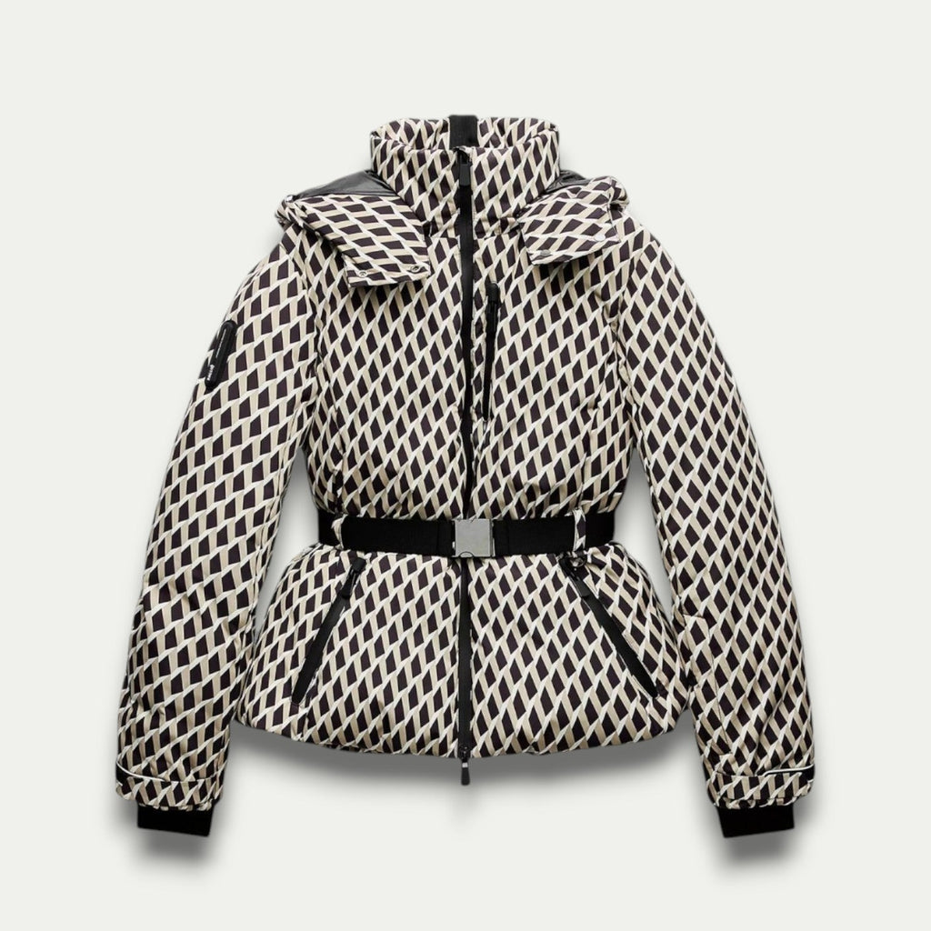 Saturnina | Patterned Puffer Coat with Belt
