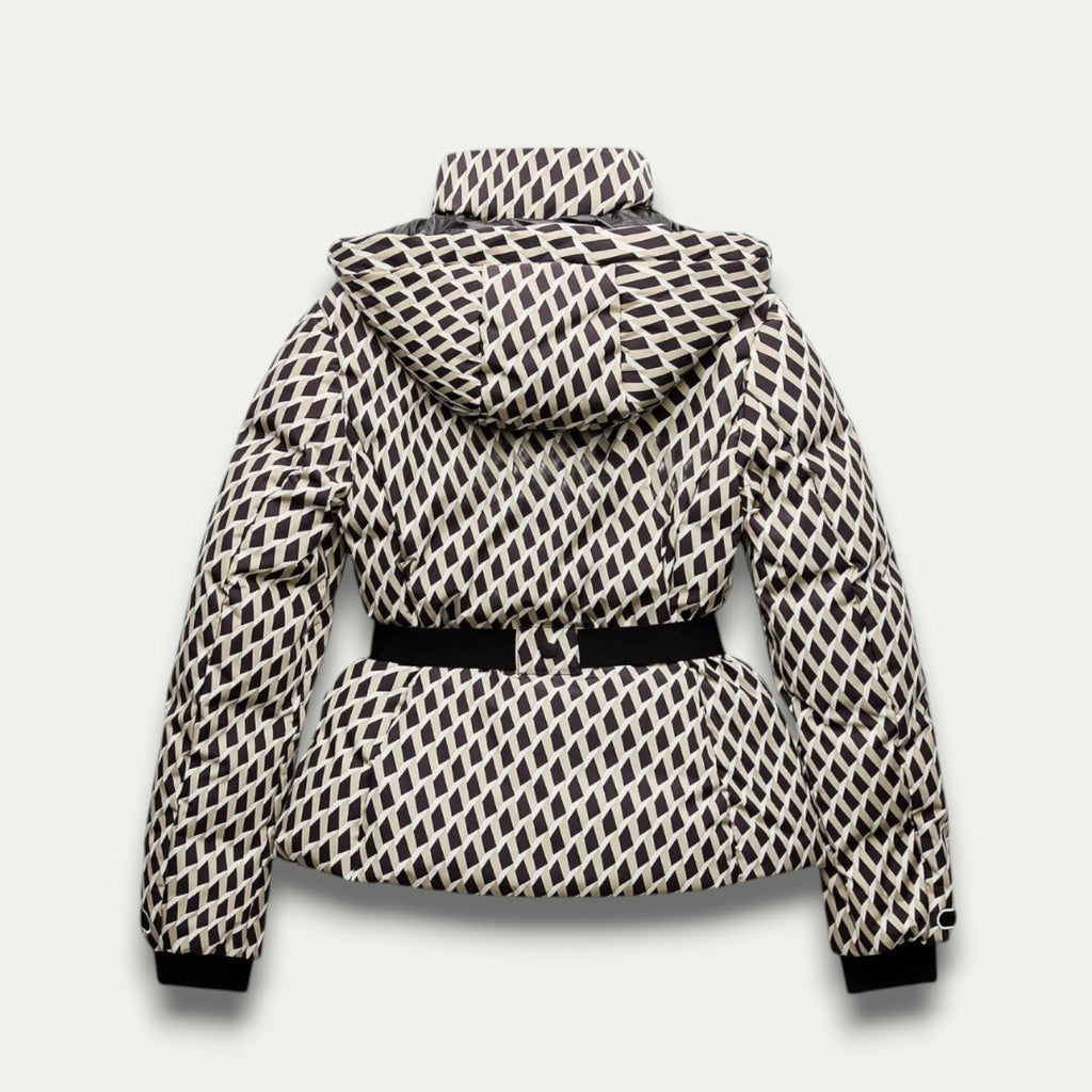 Saturnina | Patterned Puffer Coat with Belt
