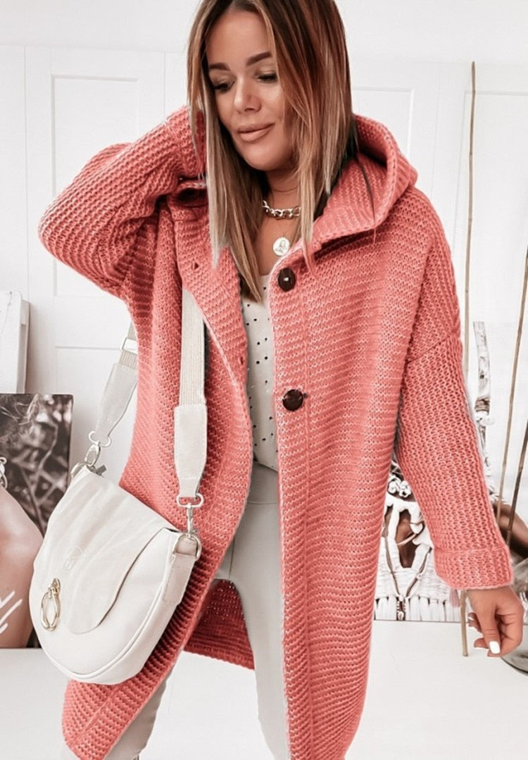 Filomena | Oversized Cardigan with Hood for Women