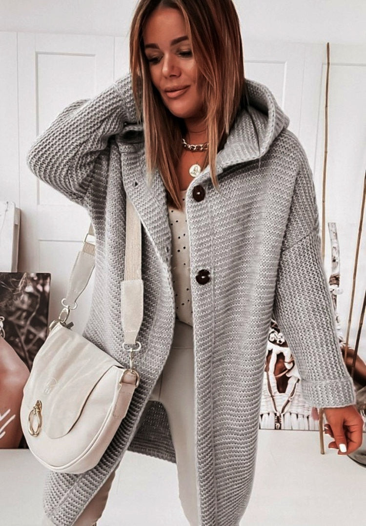 Filomena | Oversized Cardigan with Hood for Women
