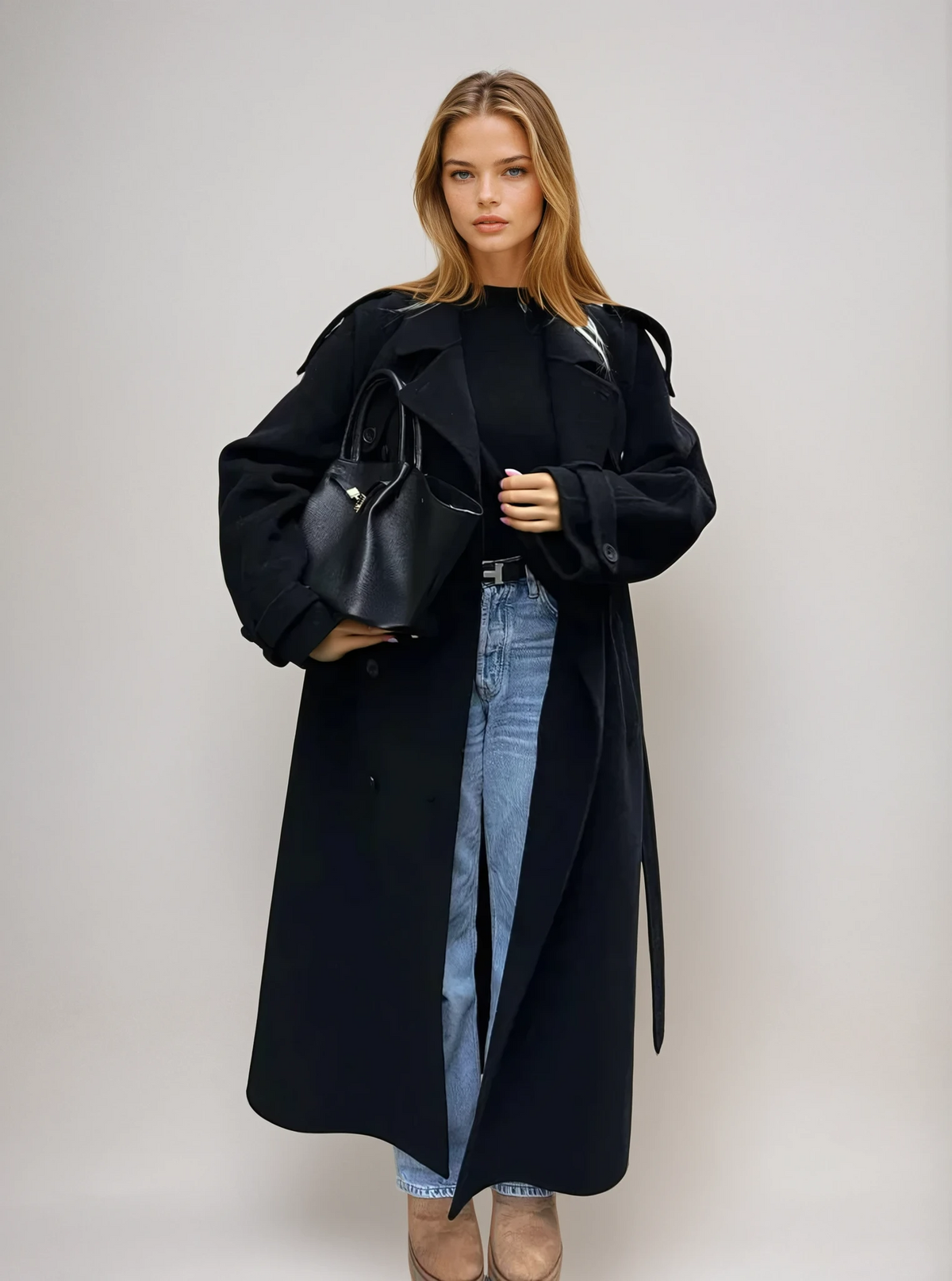 Laura | Double-breasted wool-blend coat