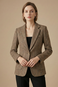 Ylenia | Single-Button Wool Blazer with Notched Lapel