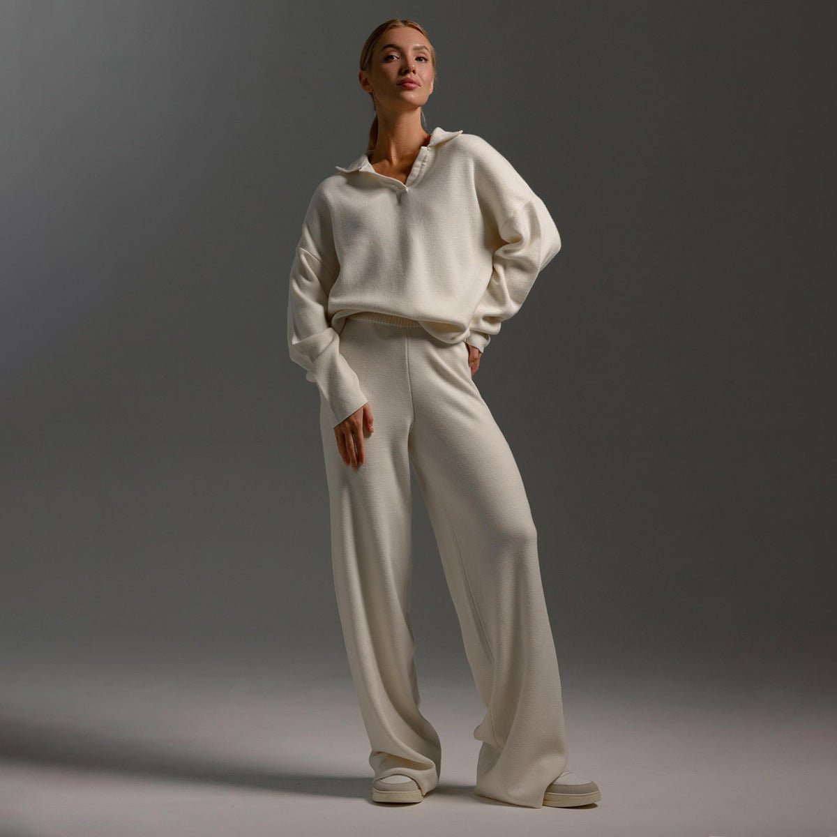Viola | Two-piece knitted sweatshirt and joggers tracksuit