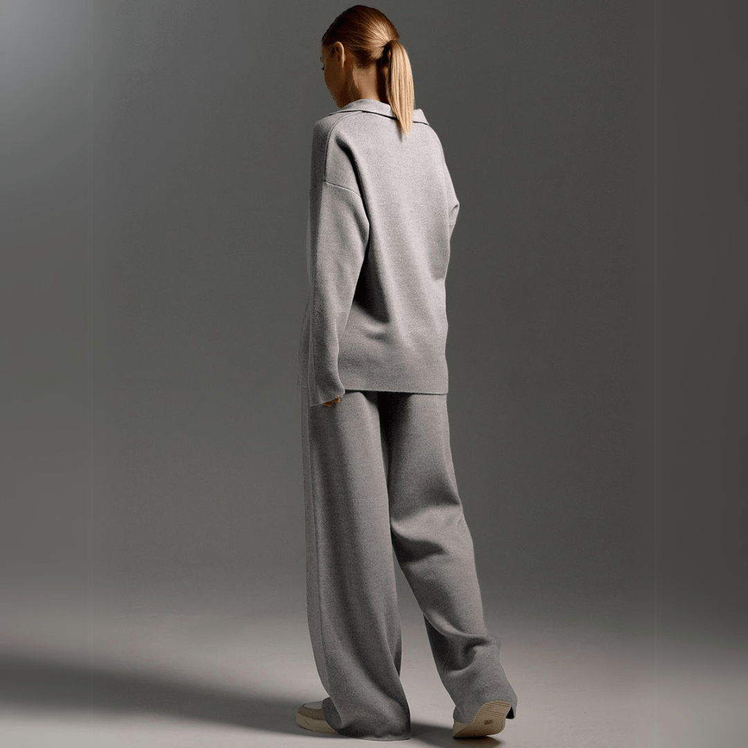 Viola | Two-piece knitted sweatshirt and joggers tracksuit