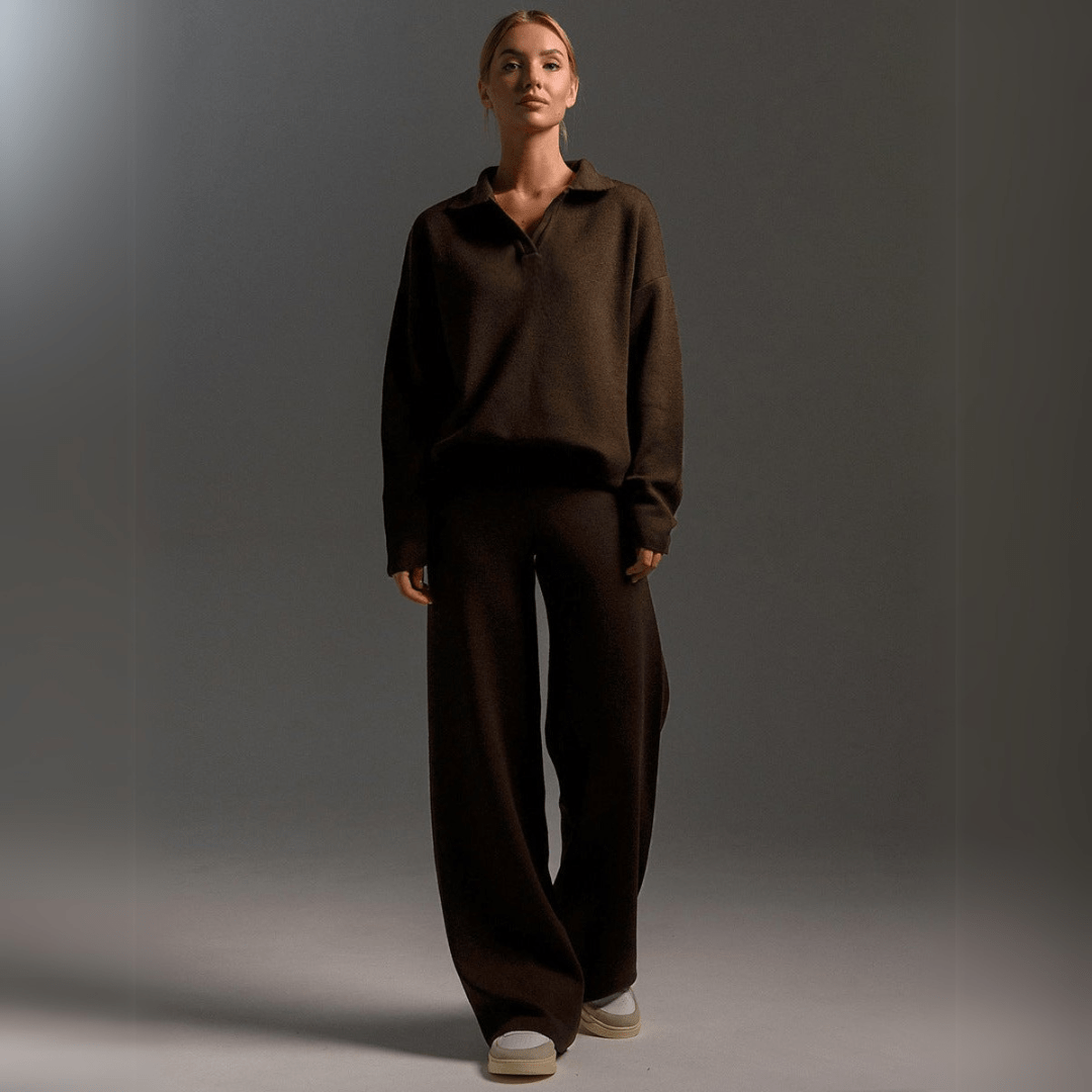 Viola | Two-piece knitted sweatshirt and joggers tracksuit