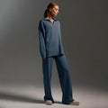Purple | Two-Piece Two Pieces Jumpsuit Set with Sweatshirt & Joggers Knit