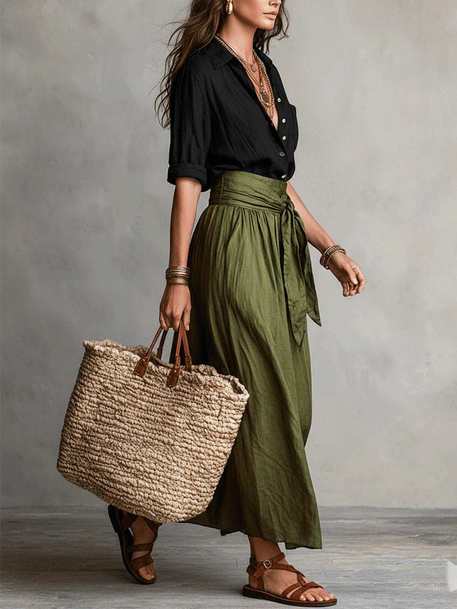 Camilla | Two-Piece Midi Set with Annodata Belt