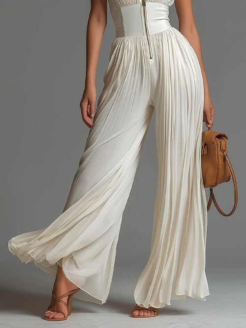 Adriana | Pleated Chiffon Jumpsuit