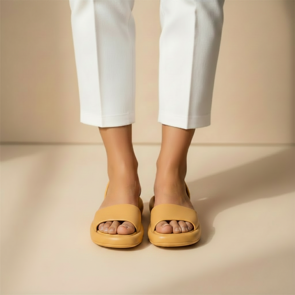 LUMINA™ SoftStep Premium Sandal – Mustard Yellow
