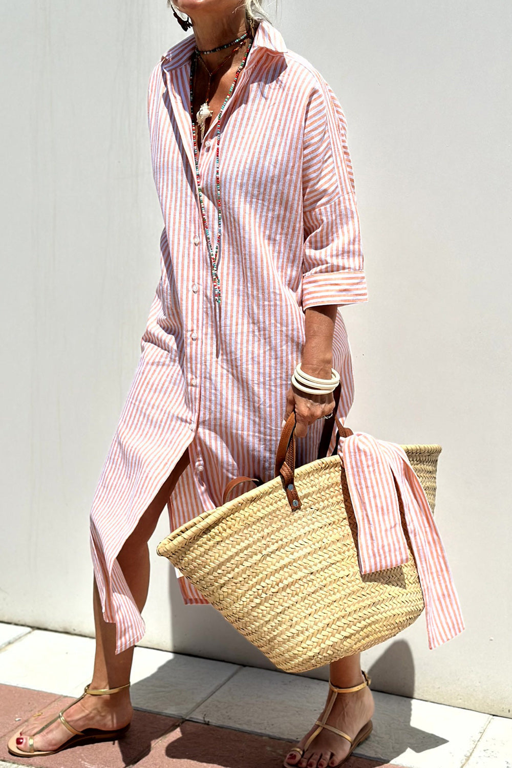 Sophia | Dress Striped Intramontabile From Comfort Elegant Shirt Dress