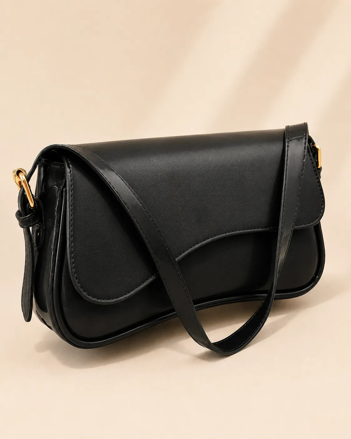 Elara | Shoulder Bag with Curved Flap
