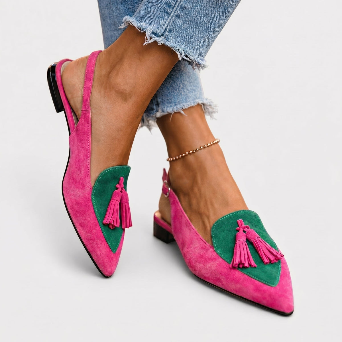 Lorena | Slingback Suede with Nappine