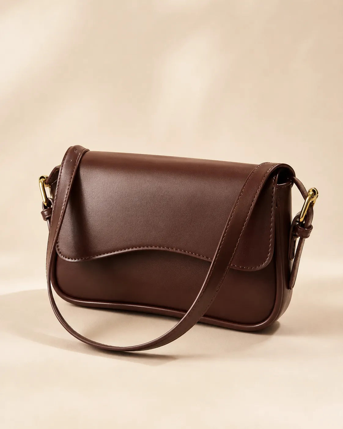 Elara | Shoulder Bag with Curved Flap