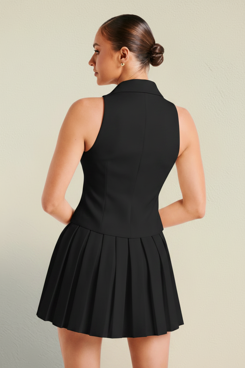 Aurea – Midi Fitted Black Dress