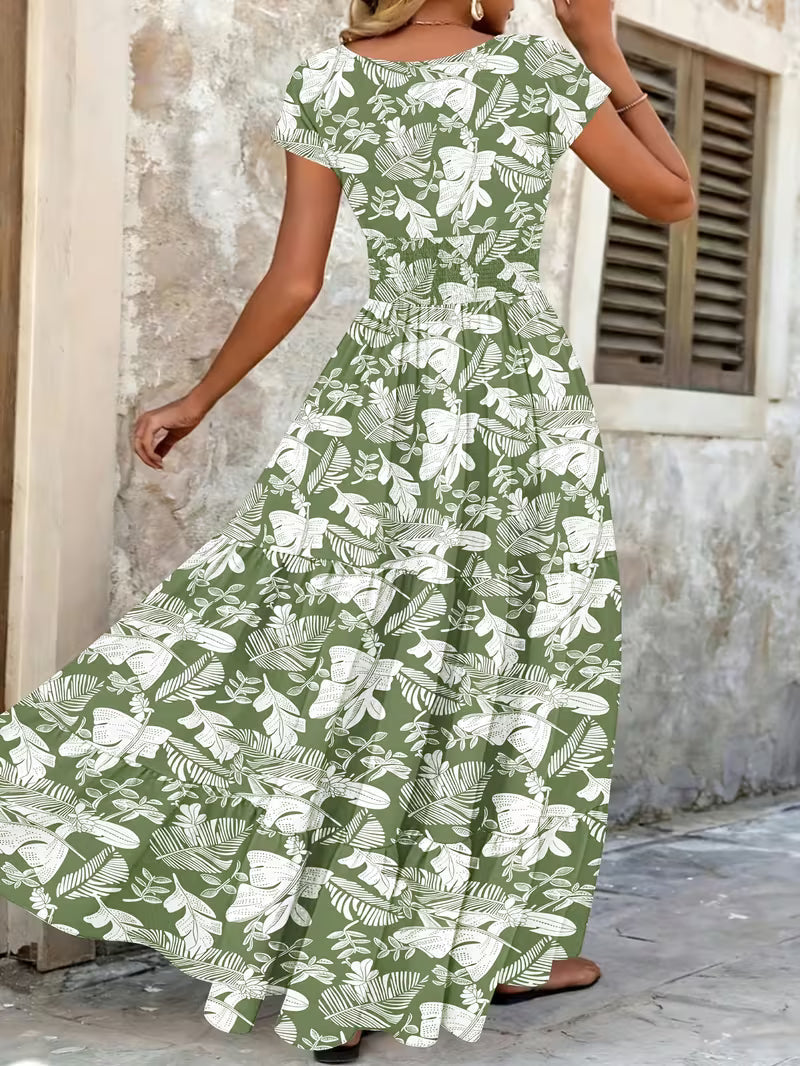 Marta | Long Vintage Dress with Floral Print
