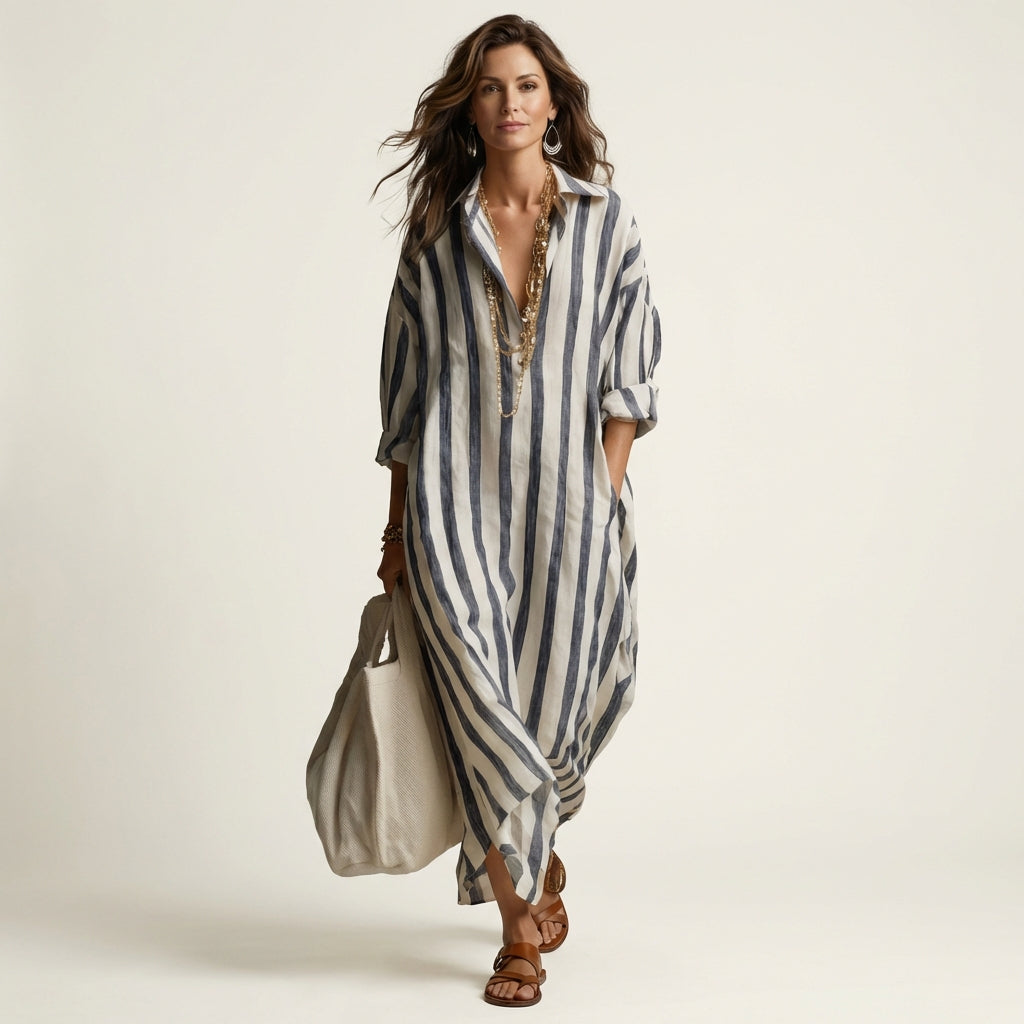Carra | Long Striped Dress