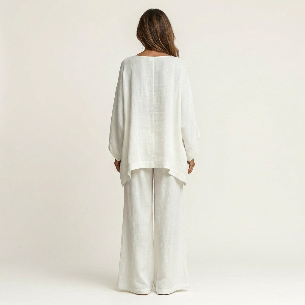 Majolie | Two-Piece Boho in Blend Linen Set