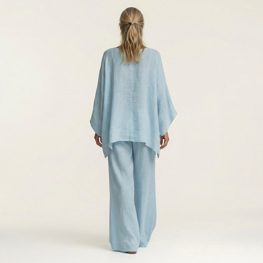 Majolie | Two-Piece Boho in Blend Linen Set