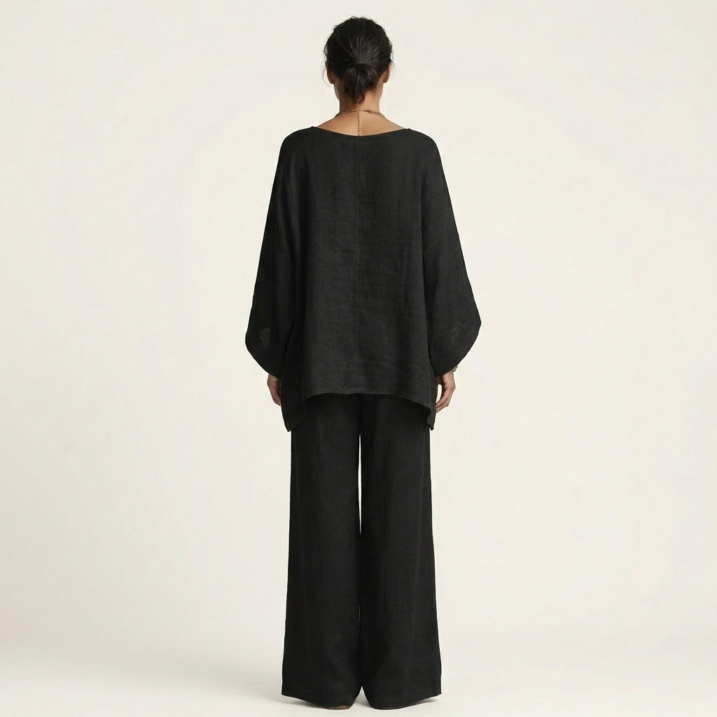Majolie | Two-Piece Boho in Blend Linen Set